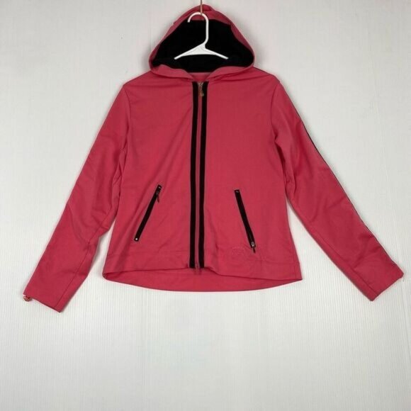 Oleg Cassini Sport Women's Jacket Full Zip Pockets Pink  Size M embroidery - Picture 2 of 9